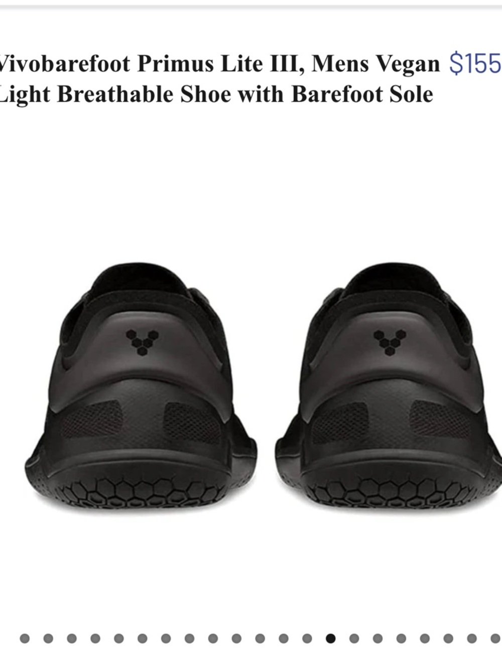 Men’s Vivo Barefoot Primus Lite III in Black Size 9 - Picture 5 of 11